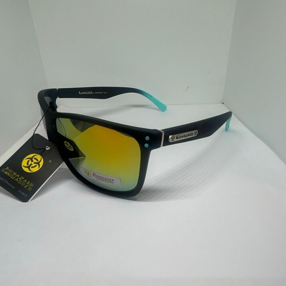 Biohazard Mirrored Sunglasses UV400 Protection
